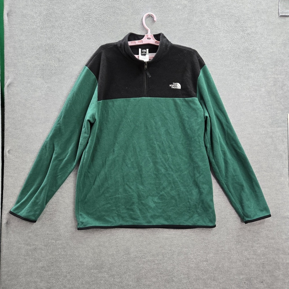 The North Face Men Sweatshirt XL Green Gordon Lyons Embroidery Pullover Fleece